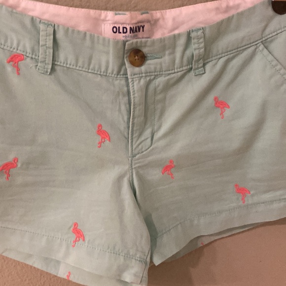 Old Navy Pink Flamingo Shorts Size 2 - Picture 2 of 4